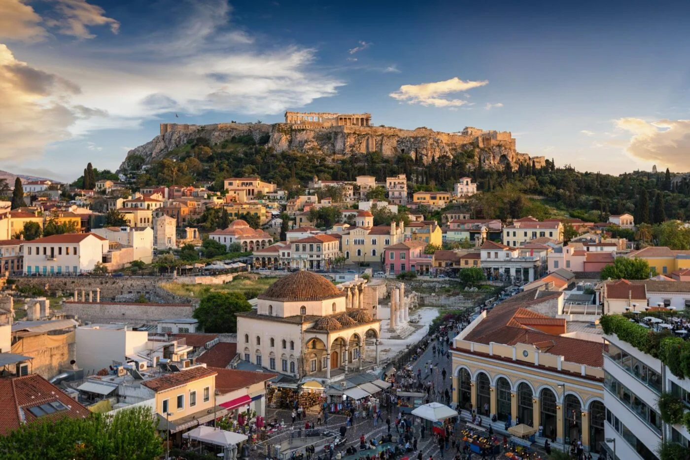 Acropolis and historic Athens skyline during a private half-day tour